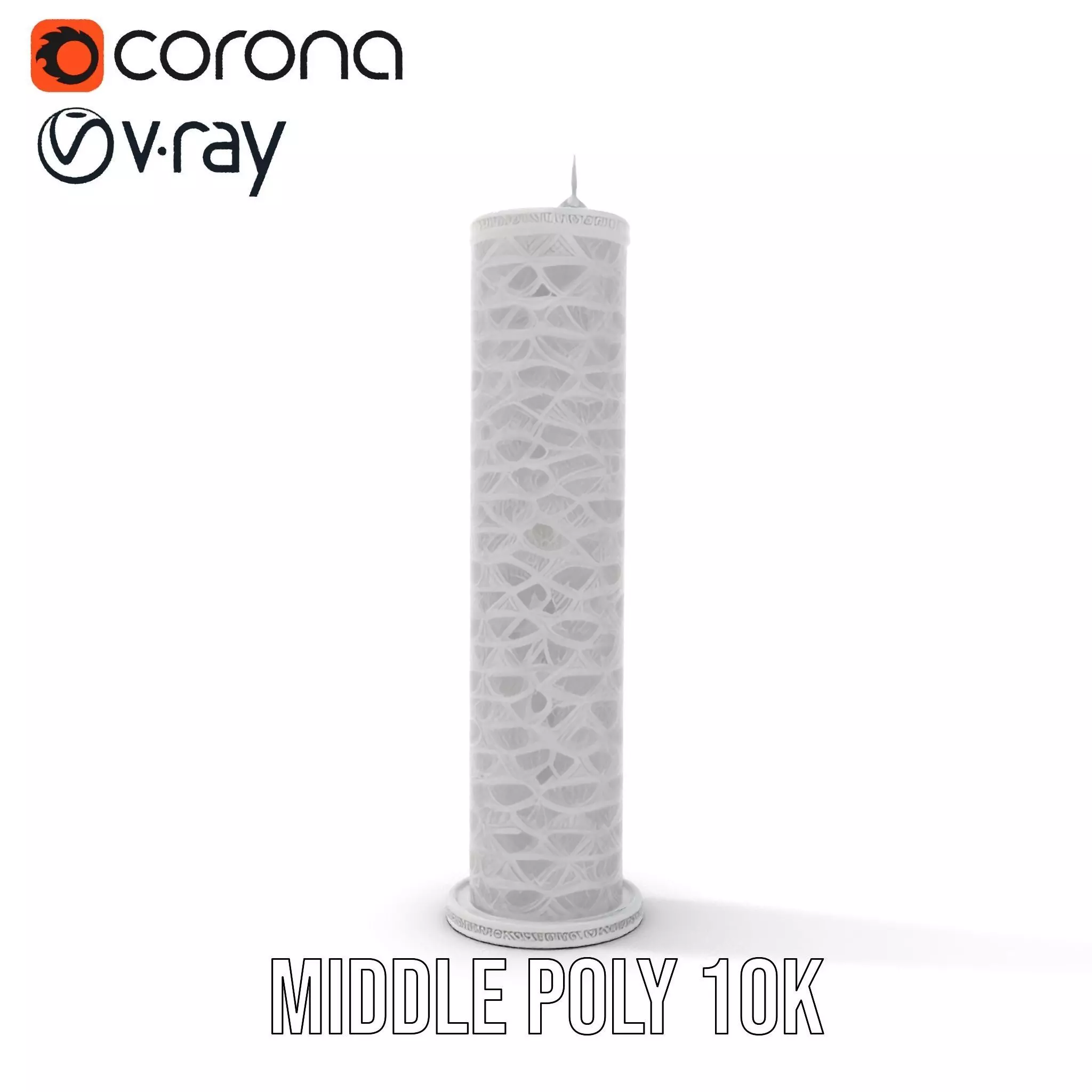 Intricate Silver Cylinder model pack Low-poly 3D model_19