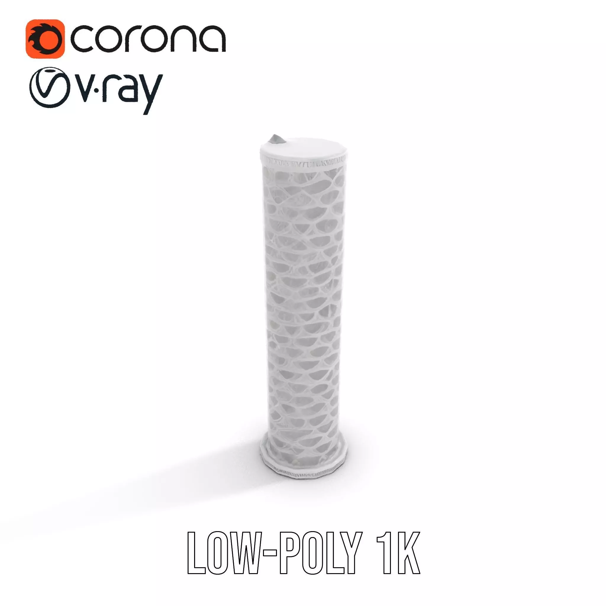 Intricate Silver Cylinder model pack Low-poly 3D model_20