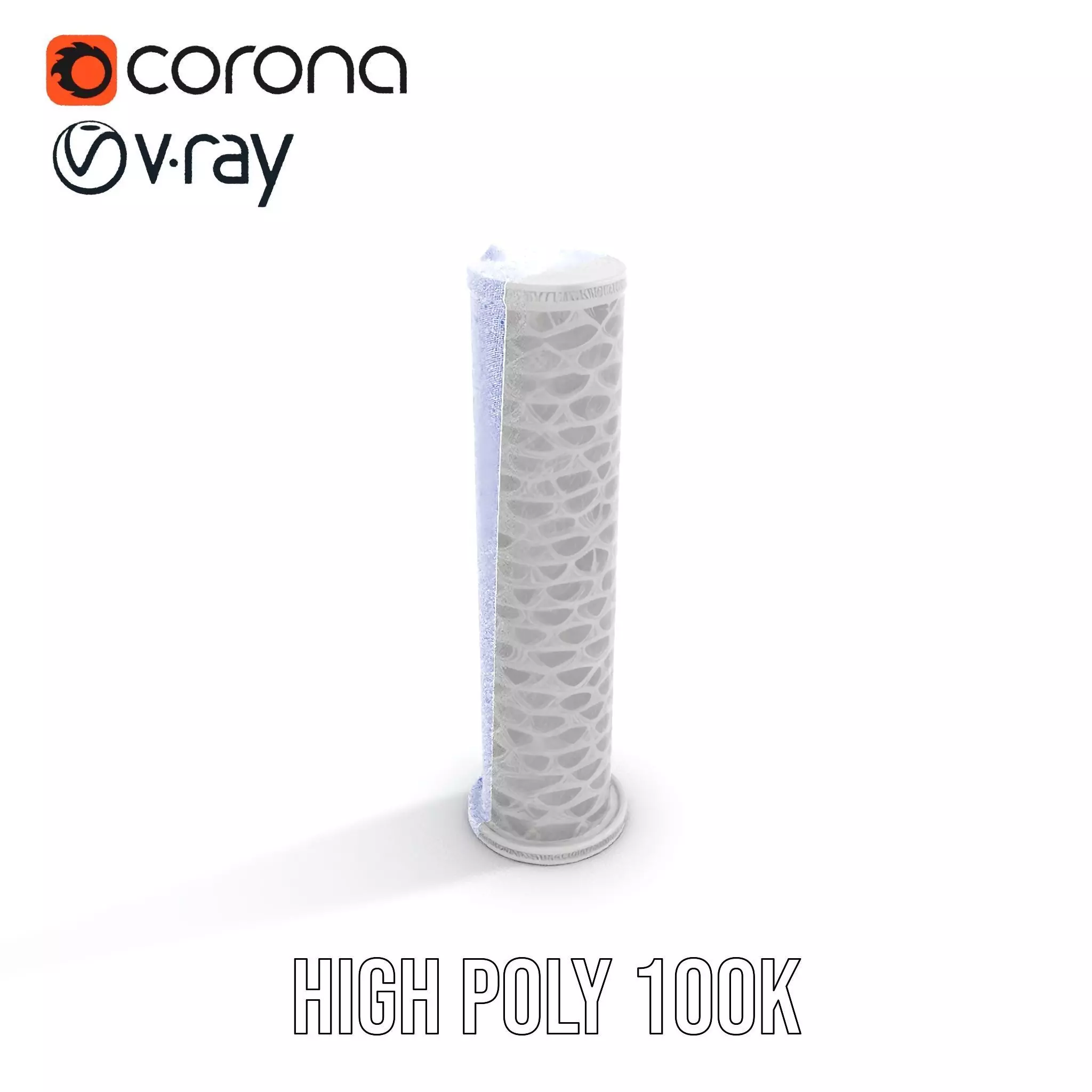 Intricate Silver Cylinder model pack Low-poly 3D model_29