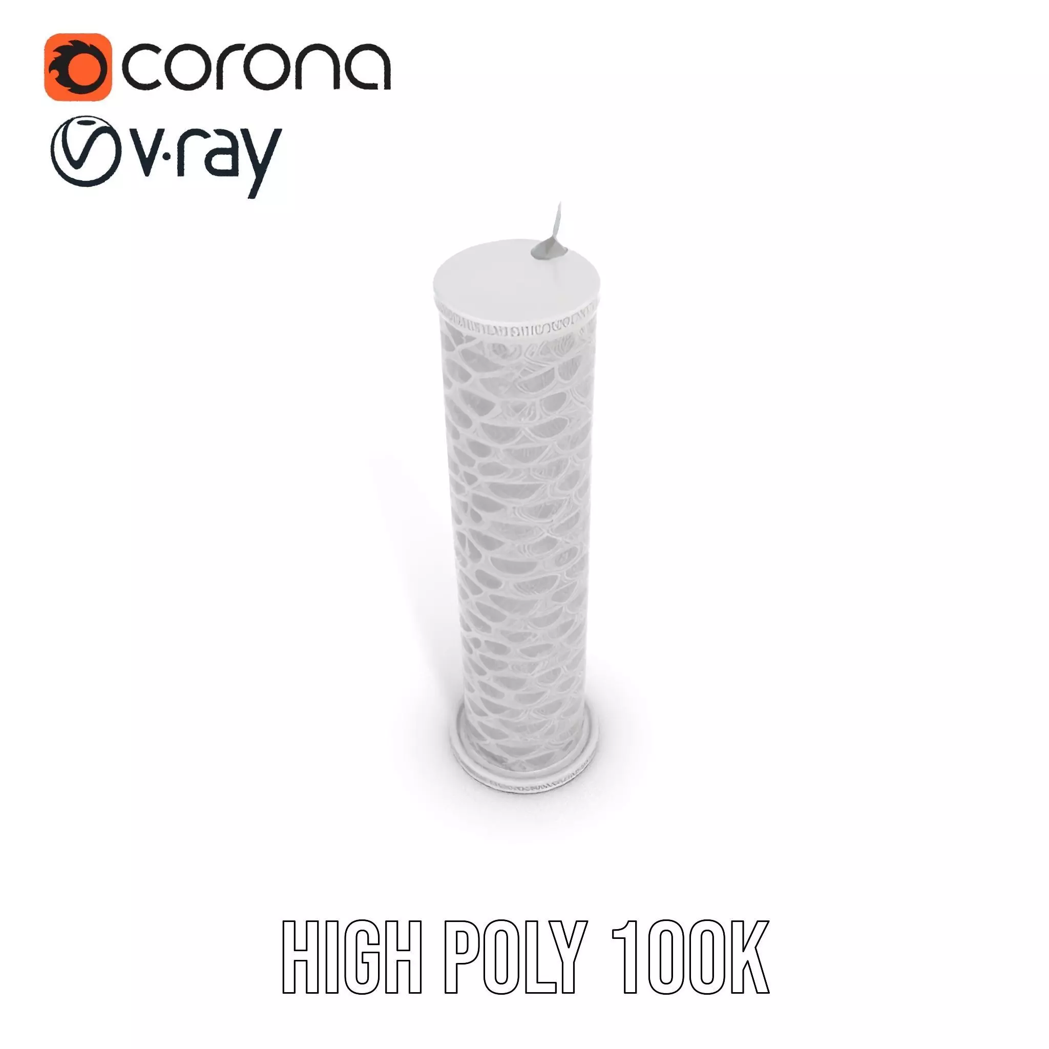 Intricate Silver Cylinder model pack Low-poly 3D model_18