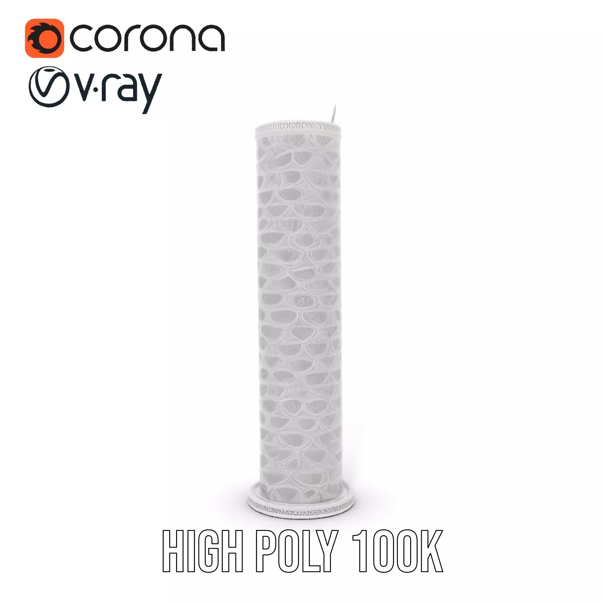 Intricate Silver Cylinder model pack Low-poly 3D model_23