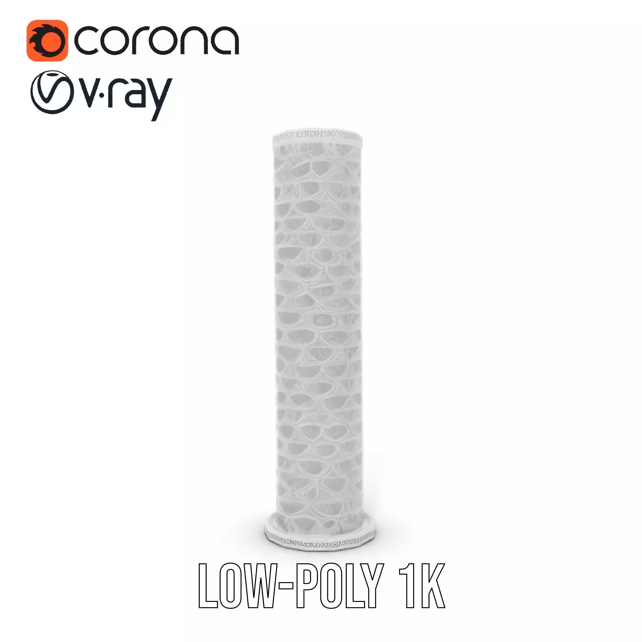 Intricate Silver Cylinder model pack Low-poly 3D model_12