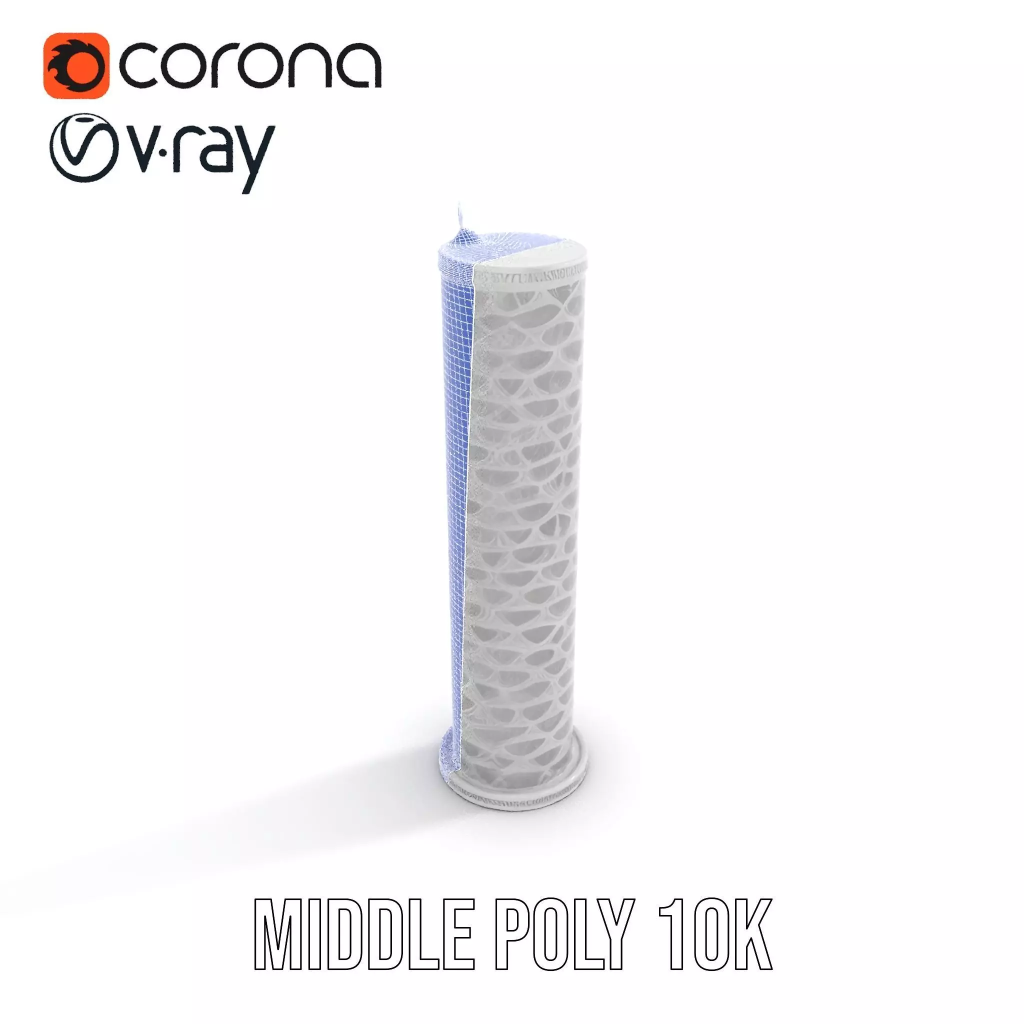 Intricate Silver Cylinder model pack Low-poly 3D model_16