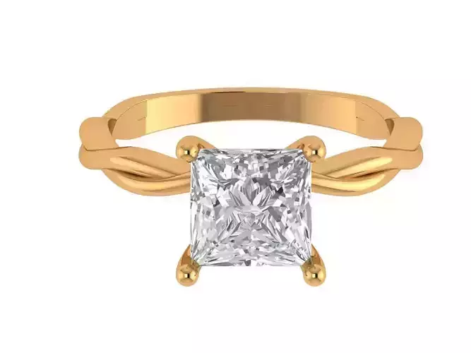  Princess Solitaire Ring