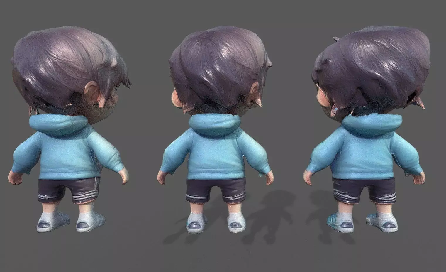 Chibi Adventure Heroes Pack 5 Low-poly 3D model_52