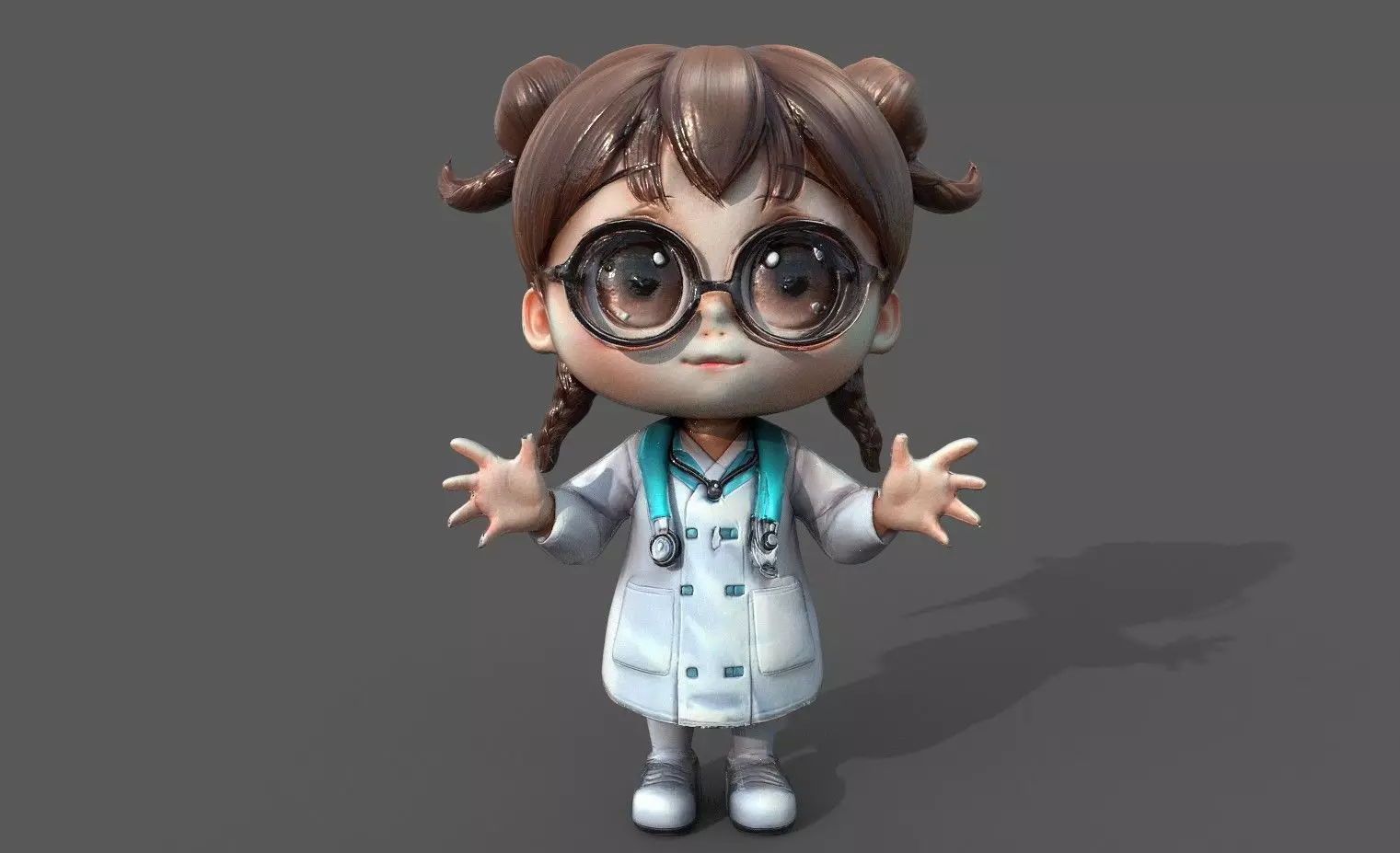 Chibi Adventure Heroes Pack 5 Low-poly 3D model_12