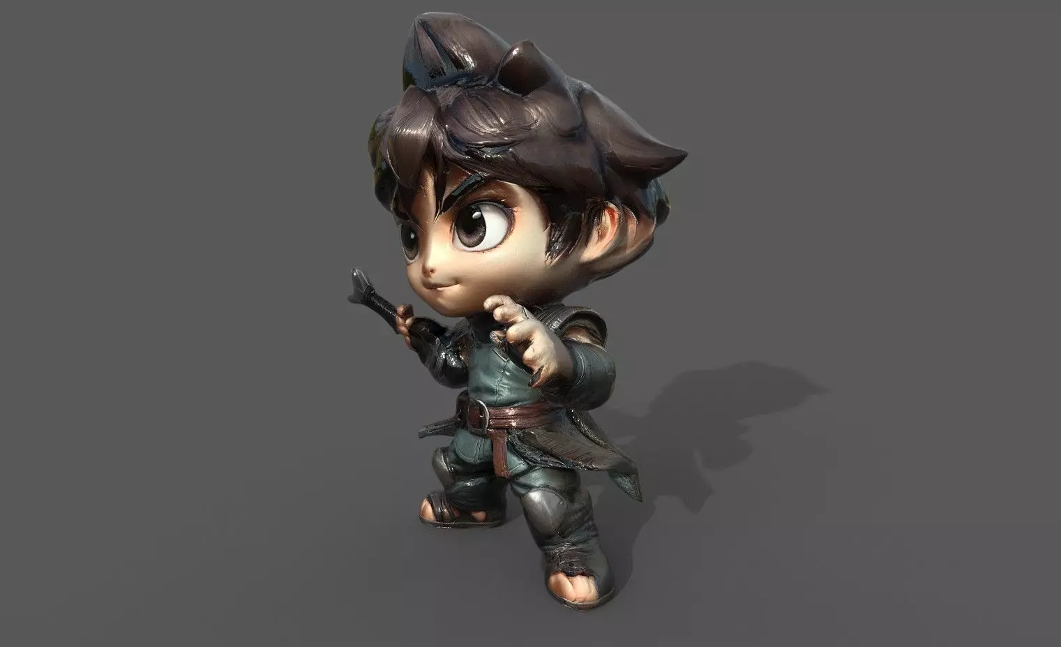 Chibi Adventure Heroes Pack 5 Low-poly 3D model_18