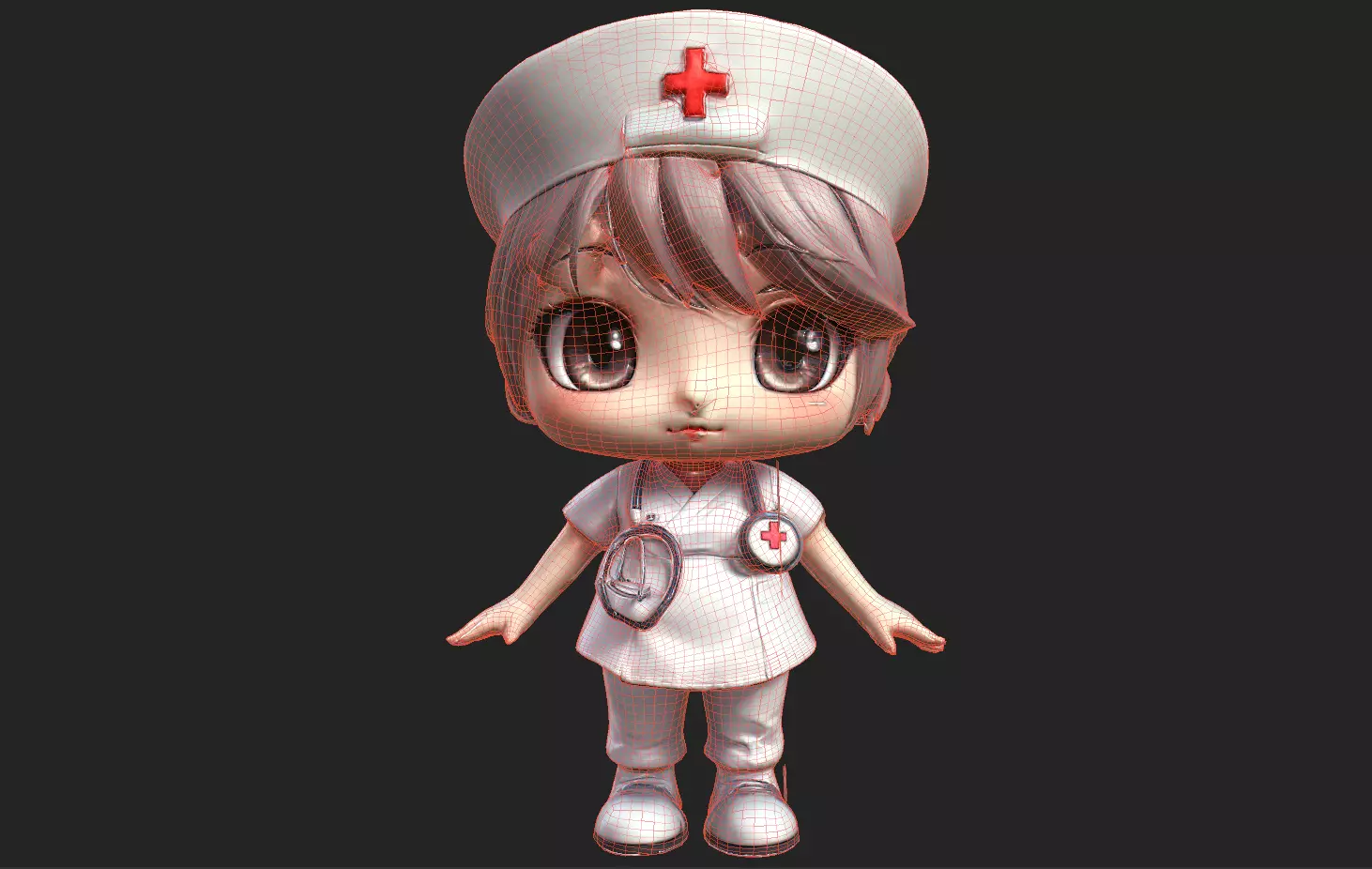 Chibi Adventure Heroes Pack 5 Low-poly 3D model_76