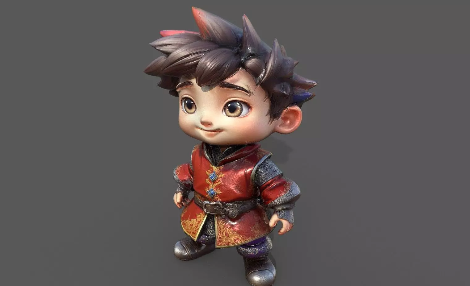 Chibi Adventure Heroes Pack 5 Low-poly 3D model_26