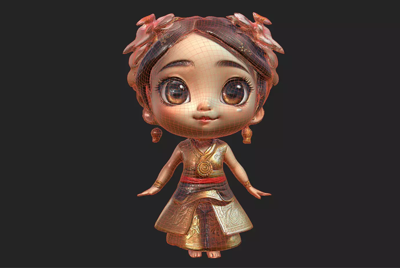Chibi Adventure Heroes Pack 5 Low-poly 3D model_73