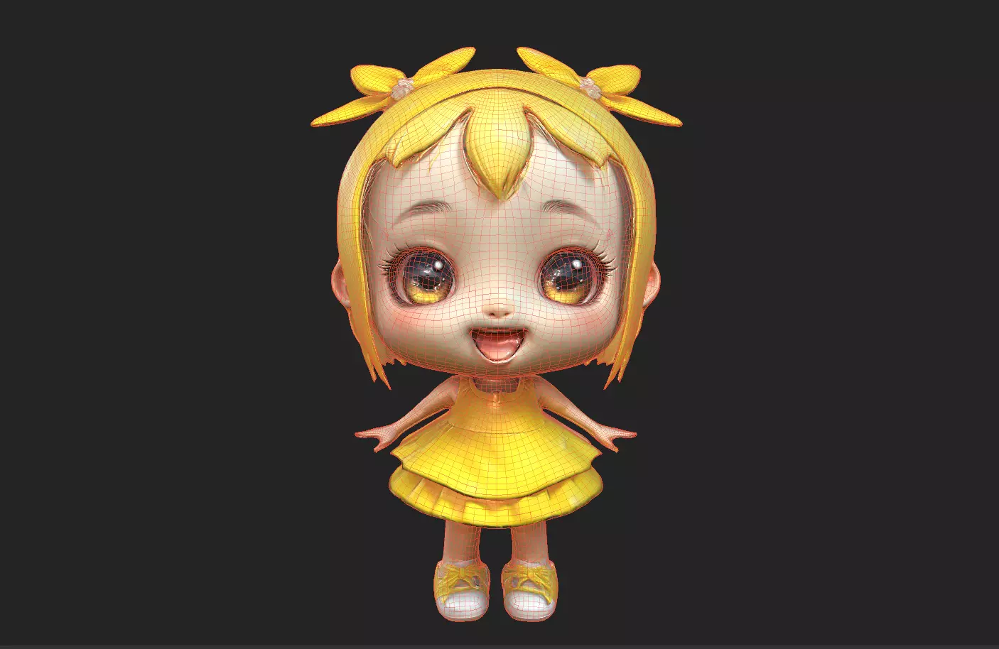 Chibi Adventure Heroes Pack 5 Low-poly 3D model_66