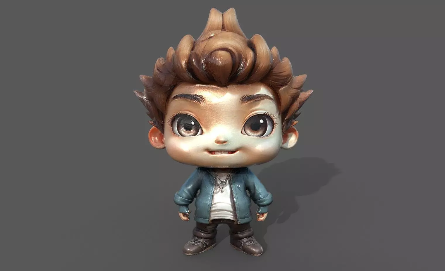 Chibi Adventure Heroes Pack 5 Low-poly 3D model_5