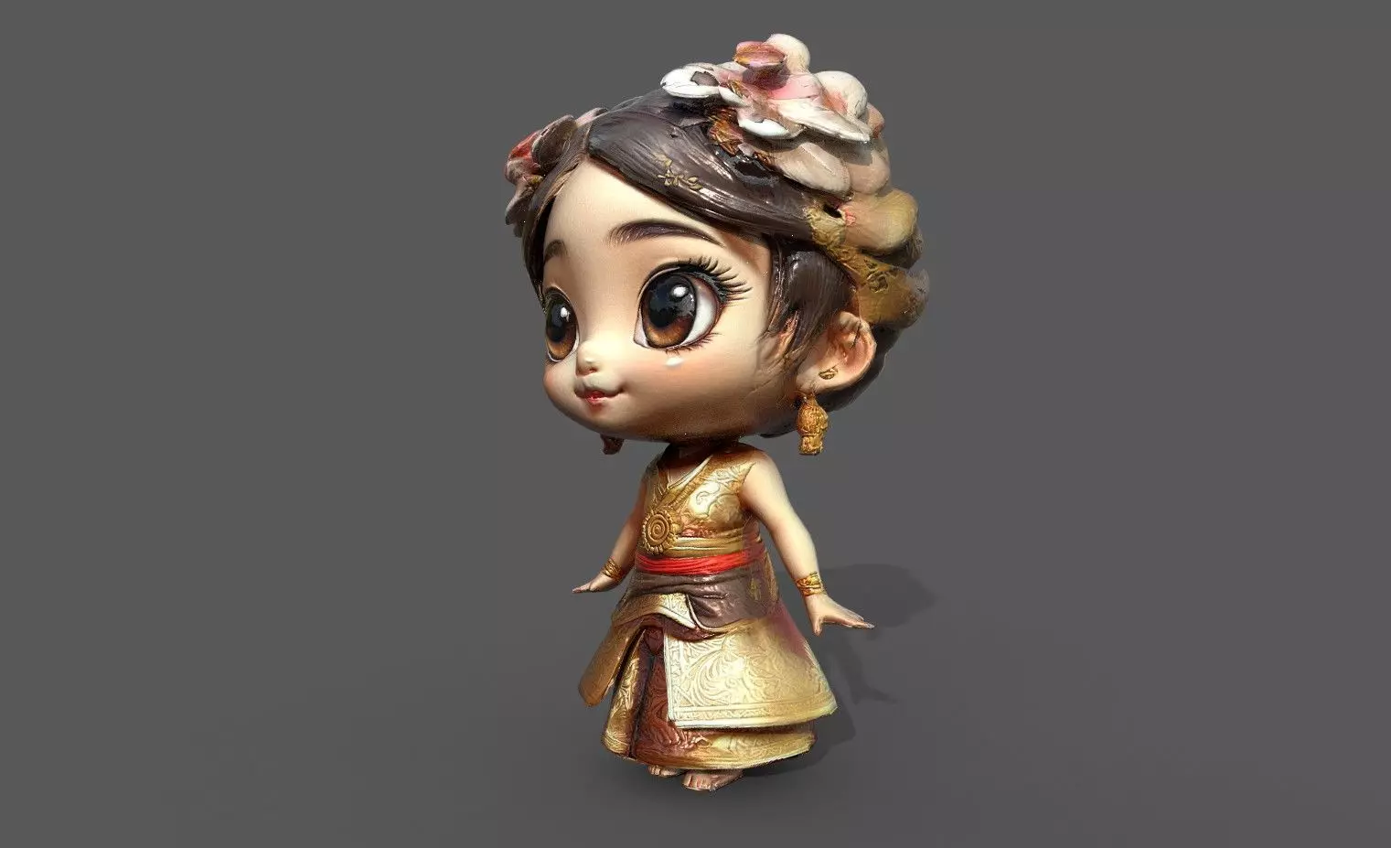 Chibi Adventure Heroes Pack 5 Low-poly 3D model_28