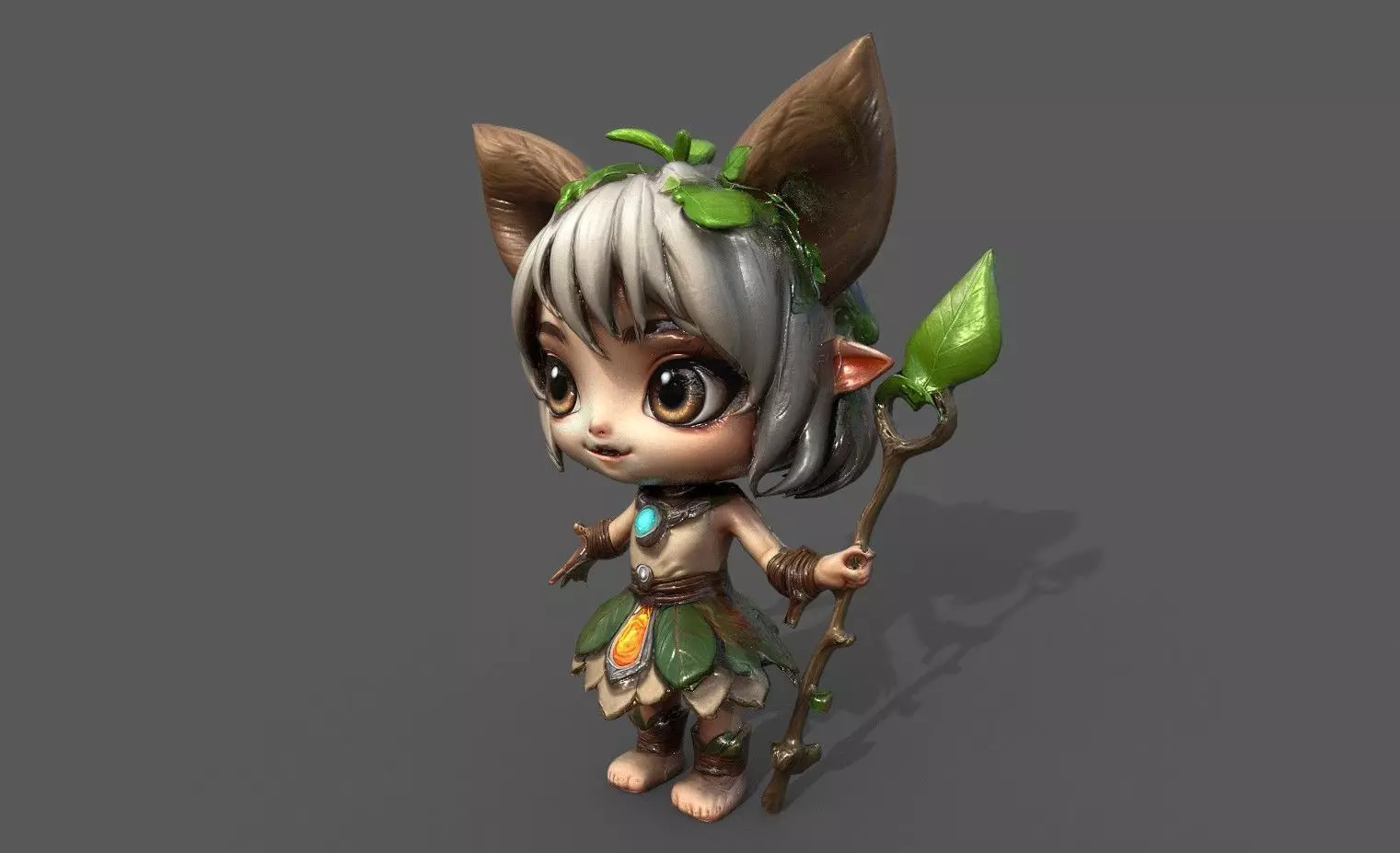 Chibi Adventure Heroes Pack 5 Low-poly 3D model_19
