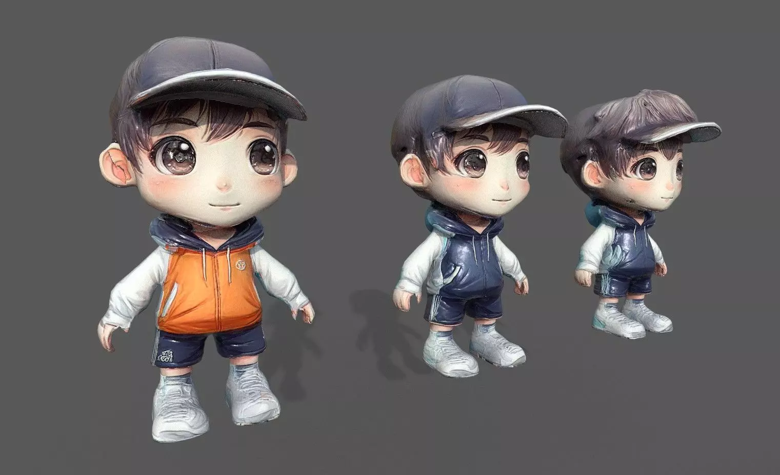 Chibi Adventure Heroes Pack 5 Low-poly 3D model_38