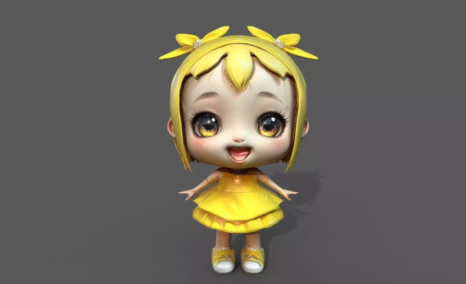 Chibi Adventure Heroes Pack 5 Low-poly 3D model_6