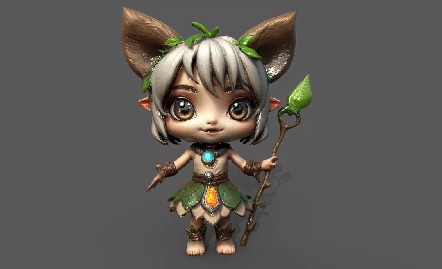 Chibi Adventure Heroes Pack 5 Low-poly 3D model_4