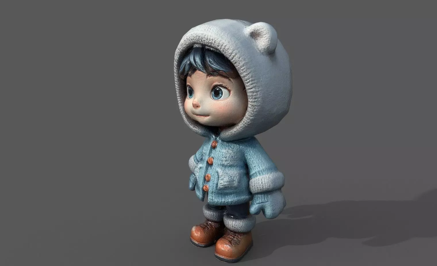 Chibi Adventure Heroes Pack 5 Low-poly 3D model_24