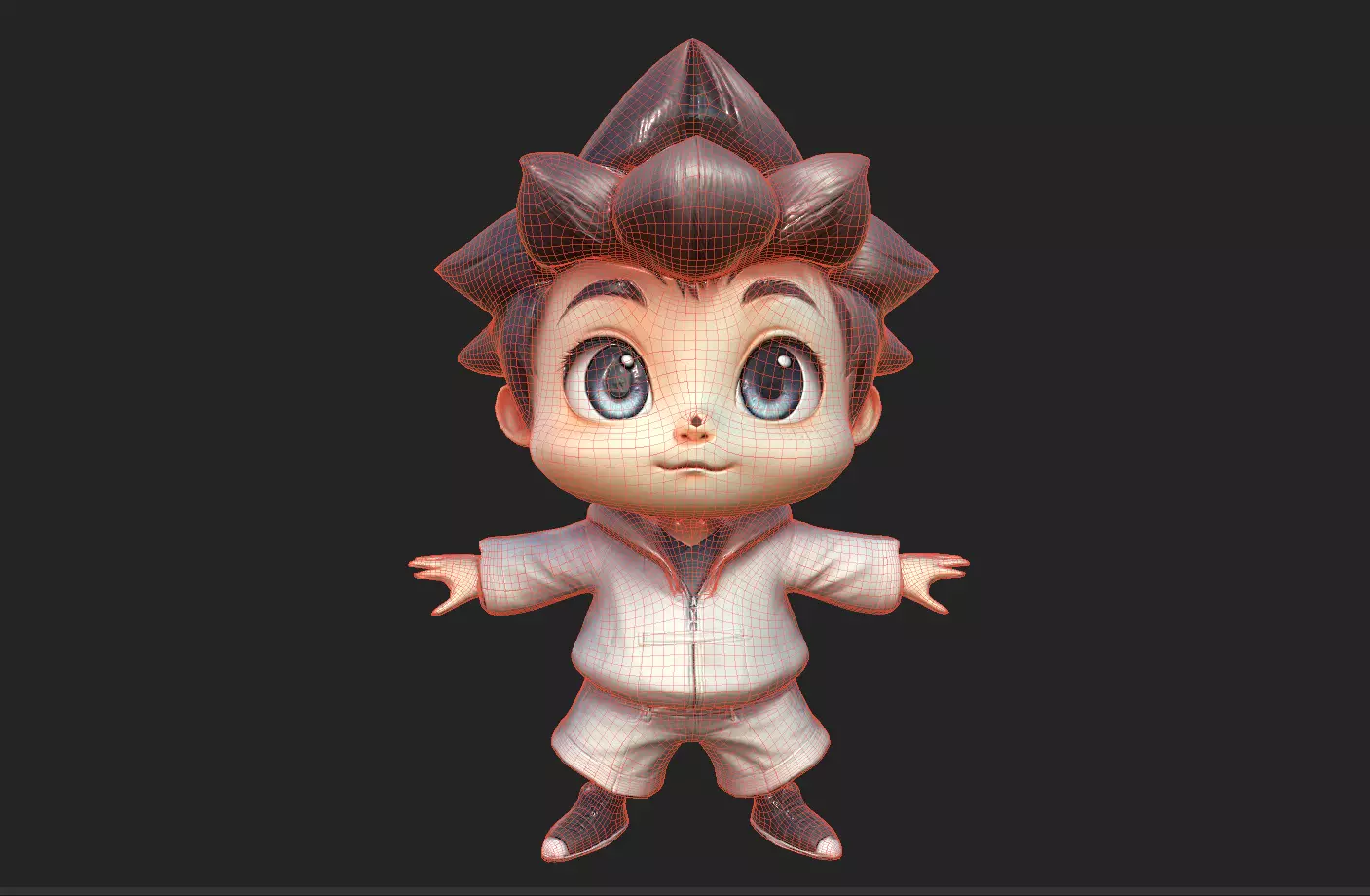 Chibi Adventure Heroes Pack 5 Low-poly 3D model_75