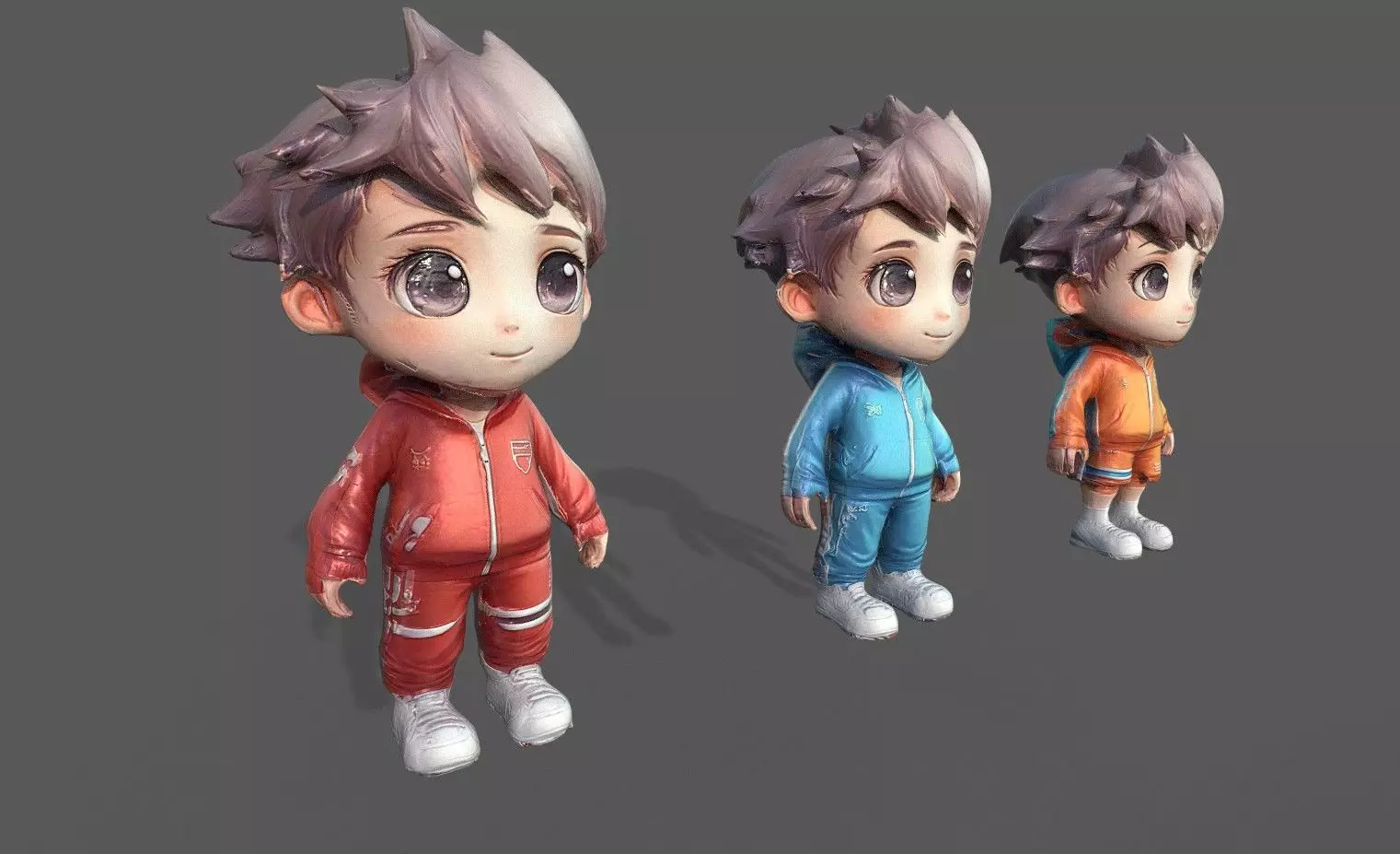 Chibi Adventure Heroes Pack 5 Low-poly 3D model_32