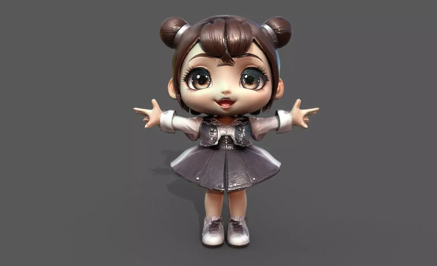 Chibi Adventure Heroes Pack 5 Low-poly 3D model_14