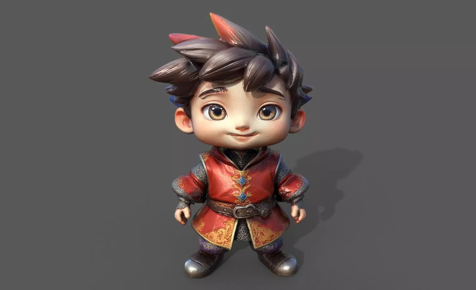 Chibi Adventure Heroes Pack 5 Low-poly 3D model_11