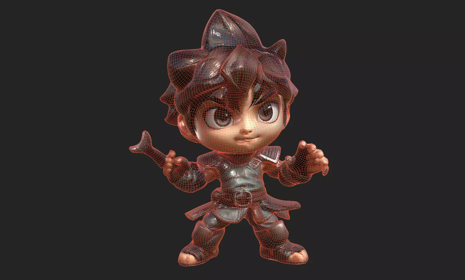 Chibi Adventure Heroes Pack 5 Low-poly 3D model_63