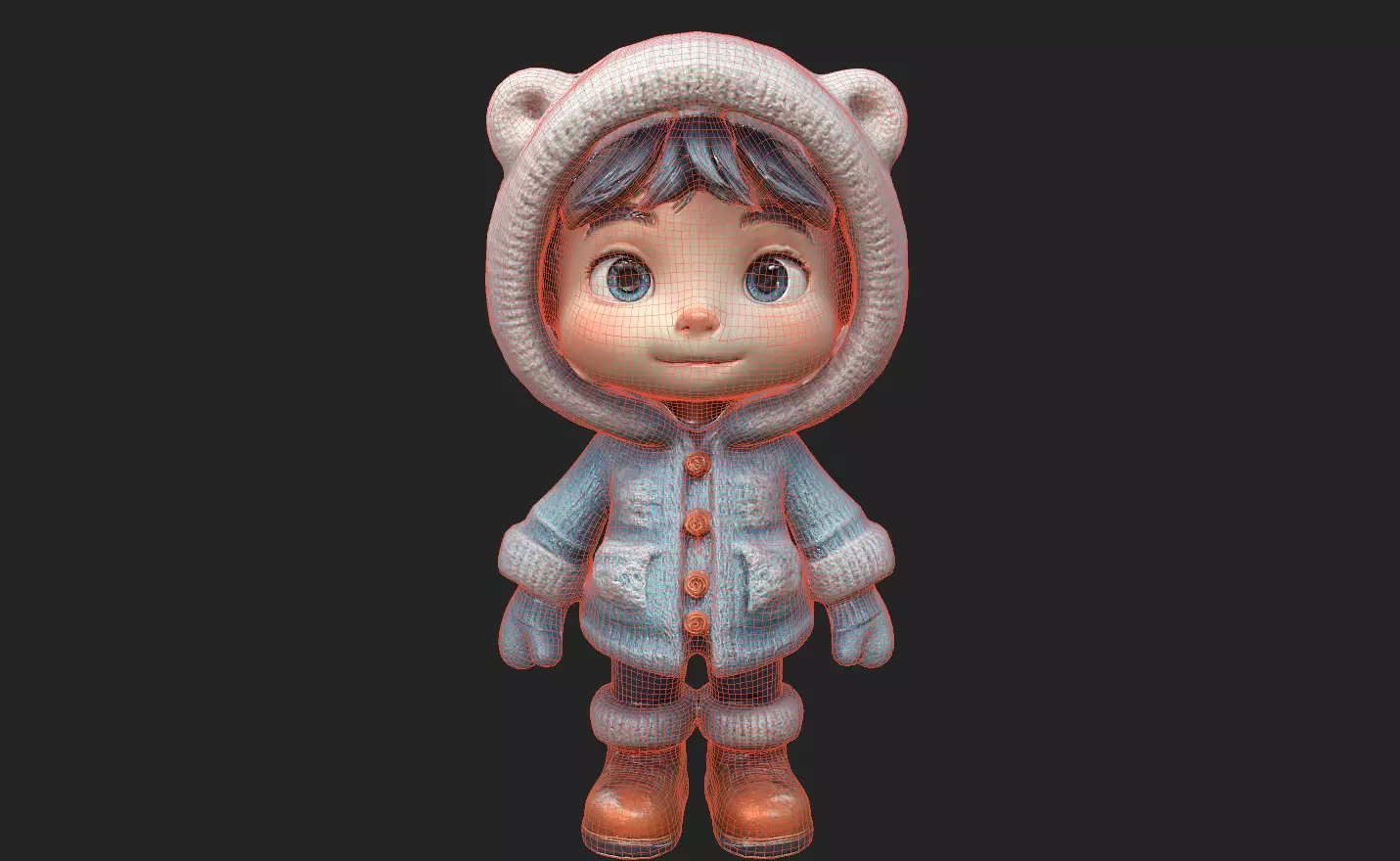 Chibi Adventure Heroes Pack 5 Low-poly 3D model_69