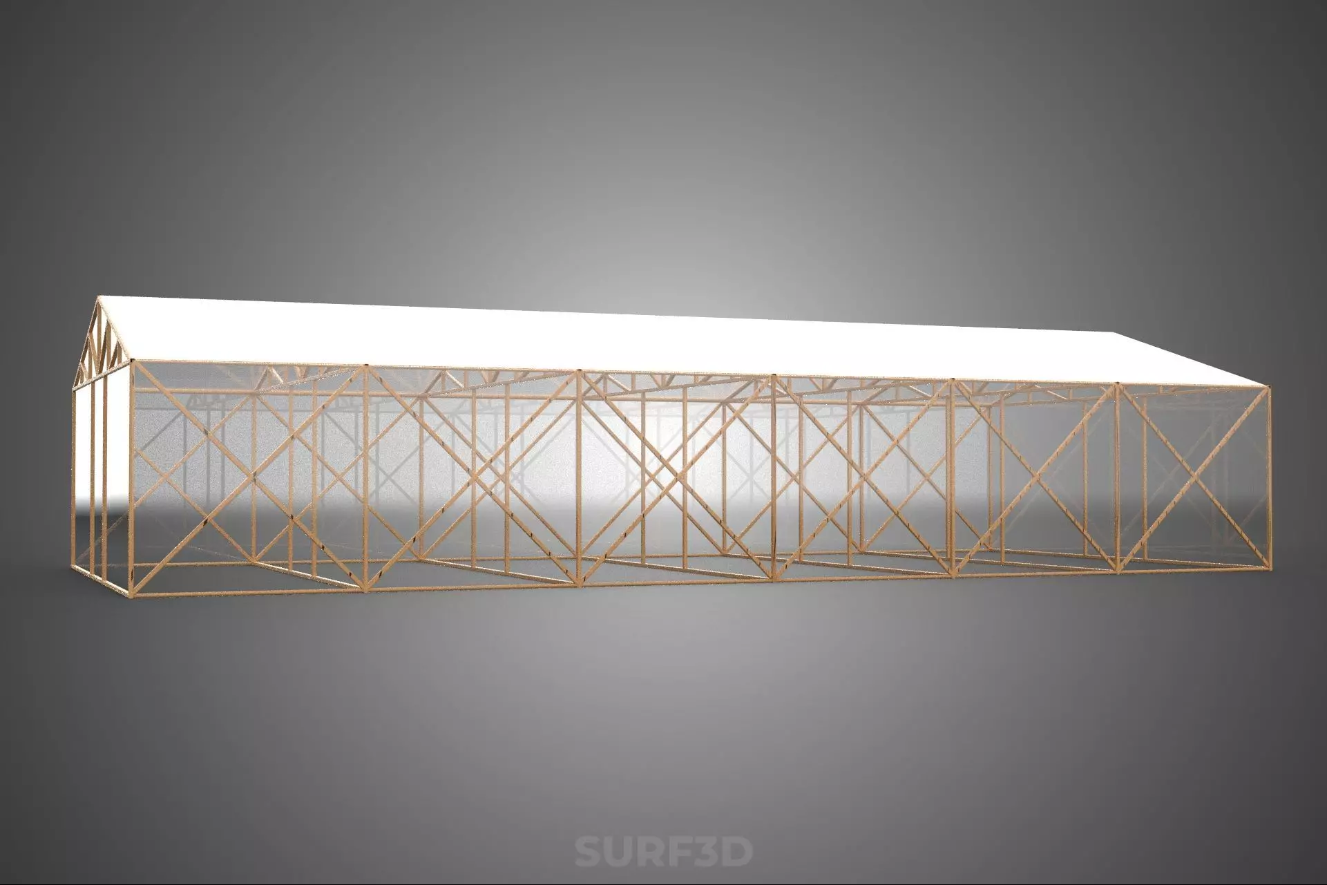 EMPTY ARCHITECTURAL GREENHOUSE HOTHOUSE GLASSHOUSE FARMS GARDEN 3D model_20