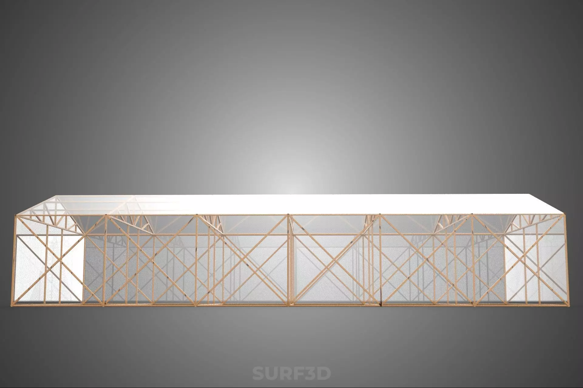 EMPTY ARCHITECTURAL GREENHOUSE HOTHOUSE GLASSHOUSE FARMS GARDEN 3D model_12