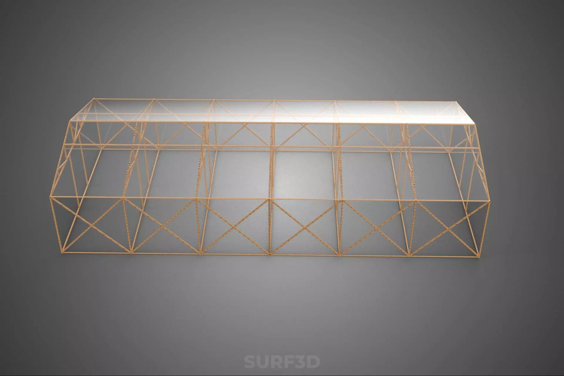 EMPTY ARCHITECTURAL GREENHOUSE HOTHOUSE GLASSHOUSE FARMS GARDEN 3D model_4