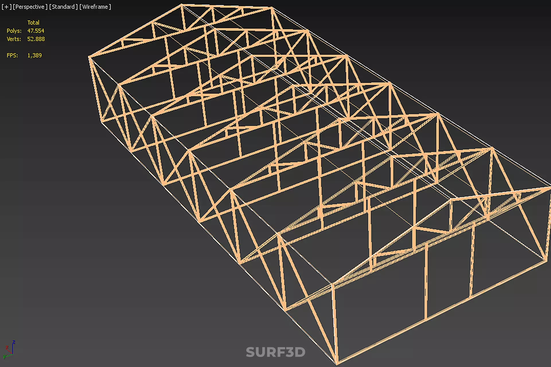 EMPTY ARCHITECTURAL GREENHOUSE HOTHOUSE GLASSHOUSE FARMS GARDEN 3D model_25