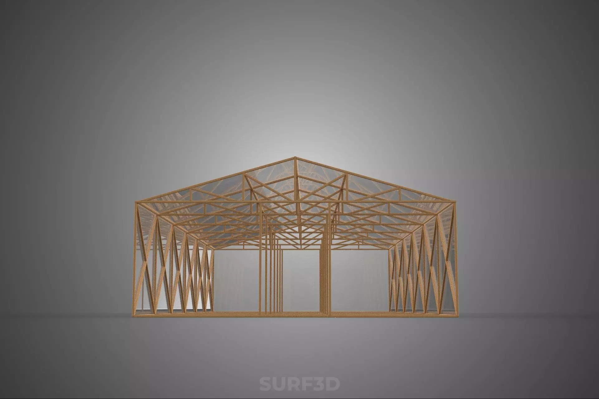 EMPTY ARCHITECTURAL GREENHOUSE HOTHOUSE GLASSHOUSE FARMS GARDEN 3D model_10