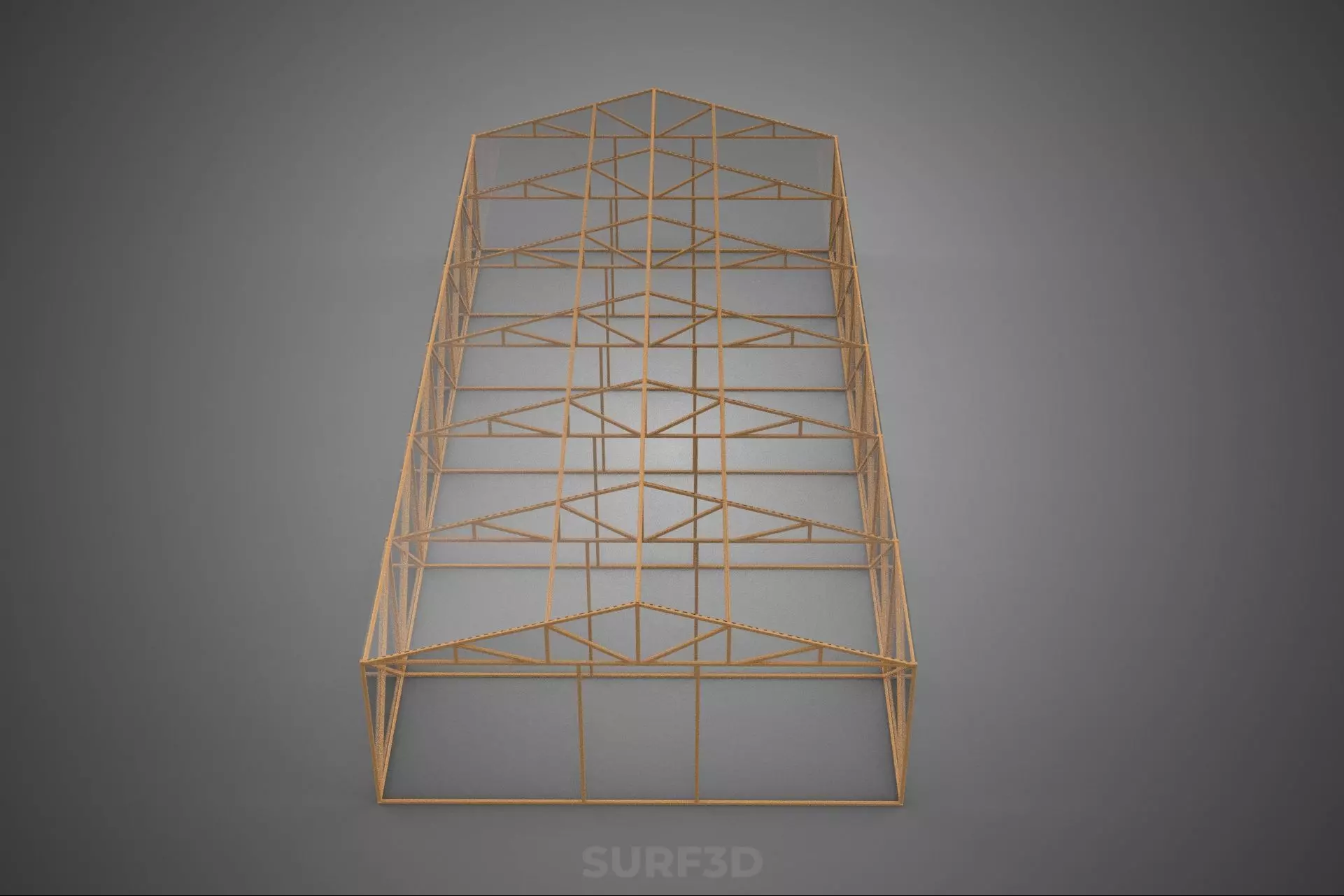 EMPTY ARCHITECTURAL GREENHOUSE HOTHOUSE GLASSHOUSE FARMS GARDEN 3D model_2