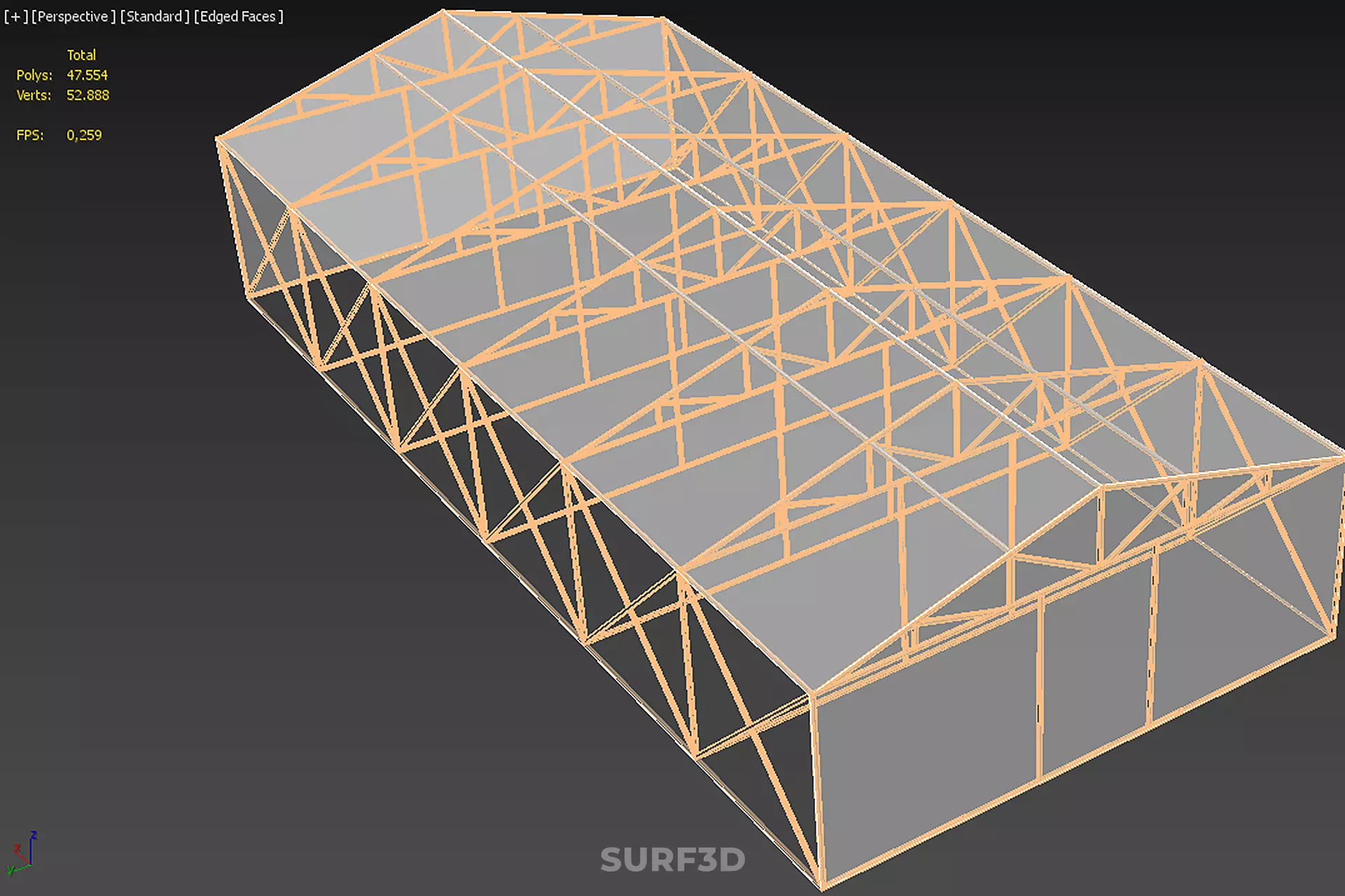 EMPTY ARCHITECTURAL GREENHOUSE HOTHOUSE GLASSHOUSE FARMS GARDEN 3D model_26
