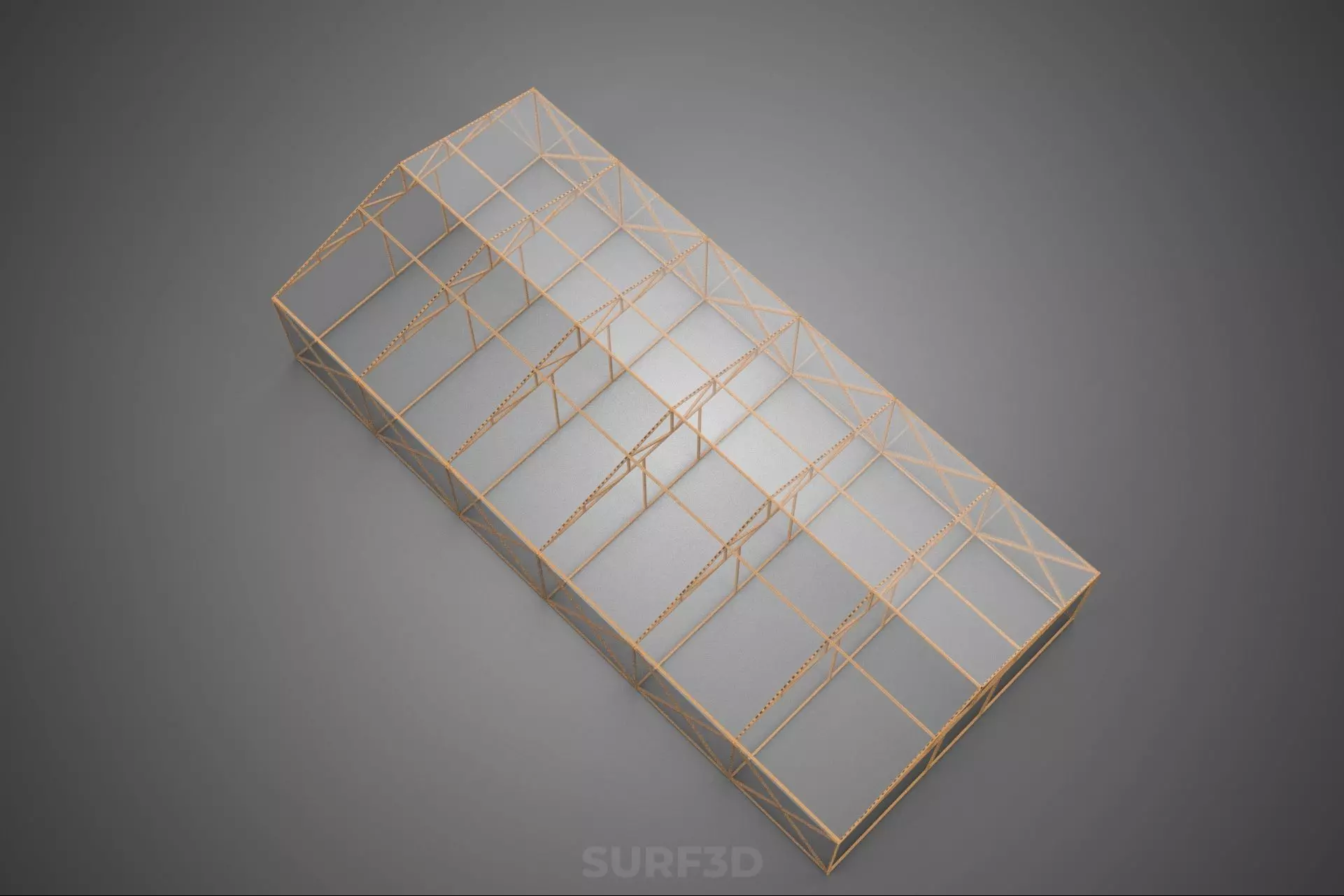 EMPTY ARCHITECTURAL GREENHOUSE HOTHOUSE GLASSHOUSE FARMS GARDEN 3D model_14