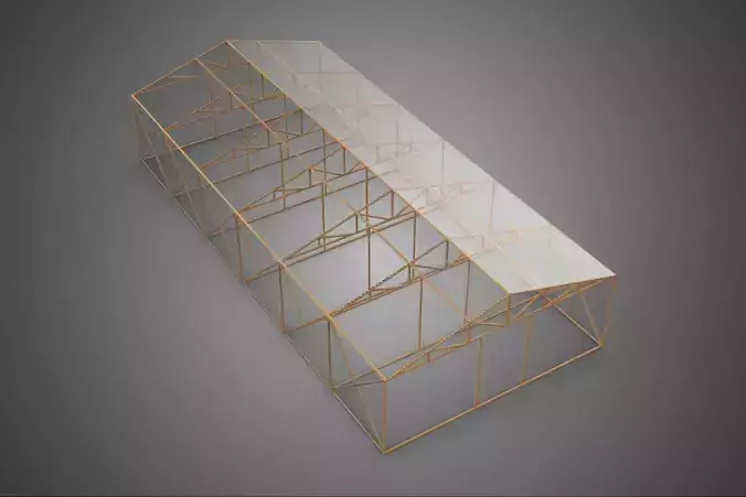 EMPTY ARCHITECTURAL GREENHOUSE HOTHOUSE GLASSHOUSE FARMS GARDEN