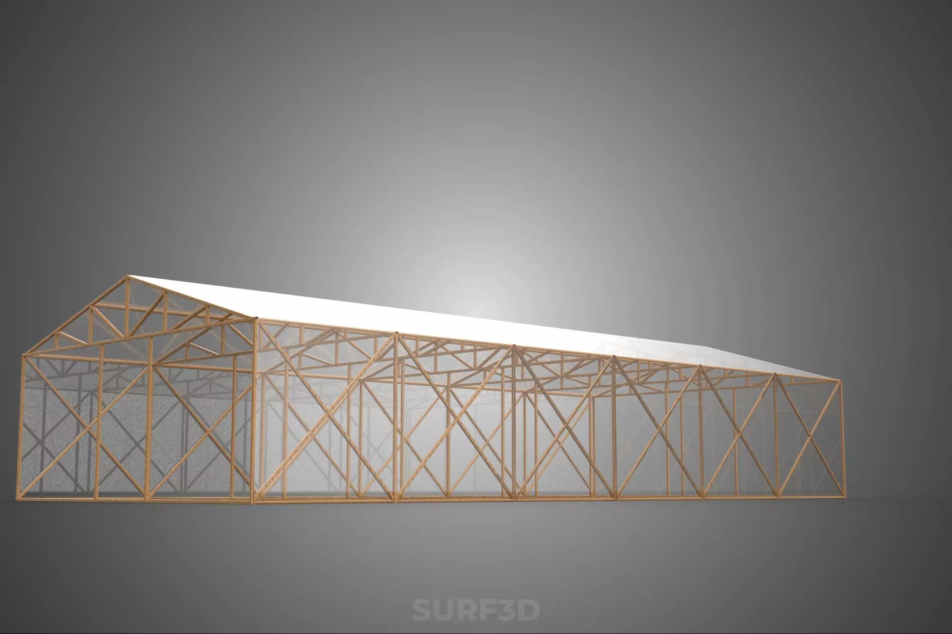 EMPTY ARCHITECTURAL GREENHOUSE HOTHOUSE GLASSHOUSE FARMS GARDEN 3D model_11