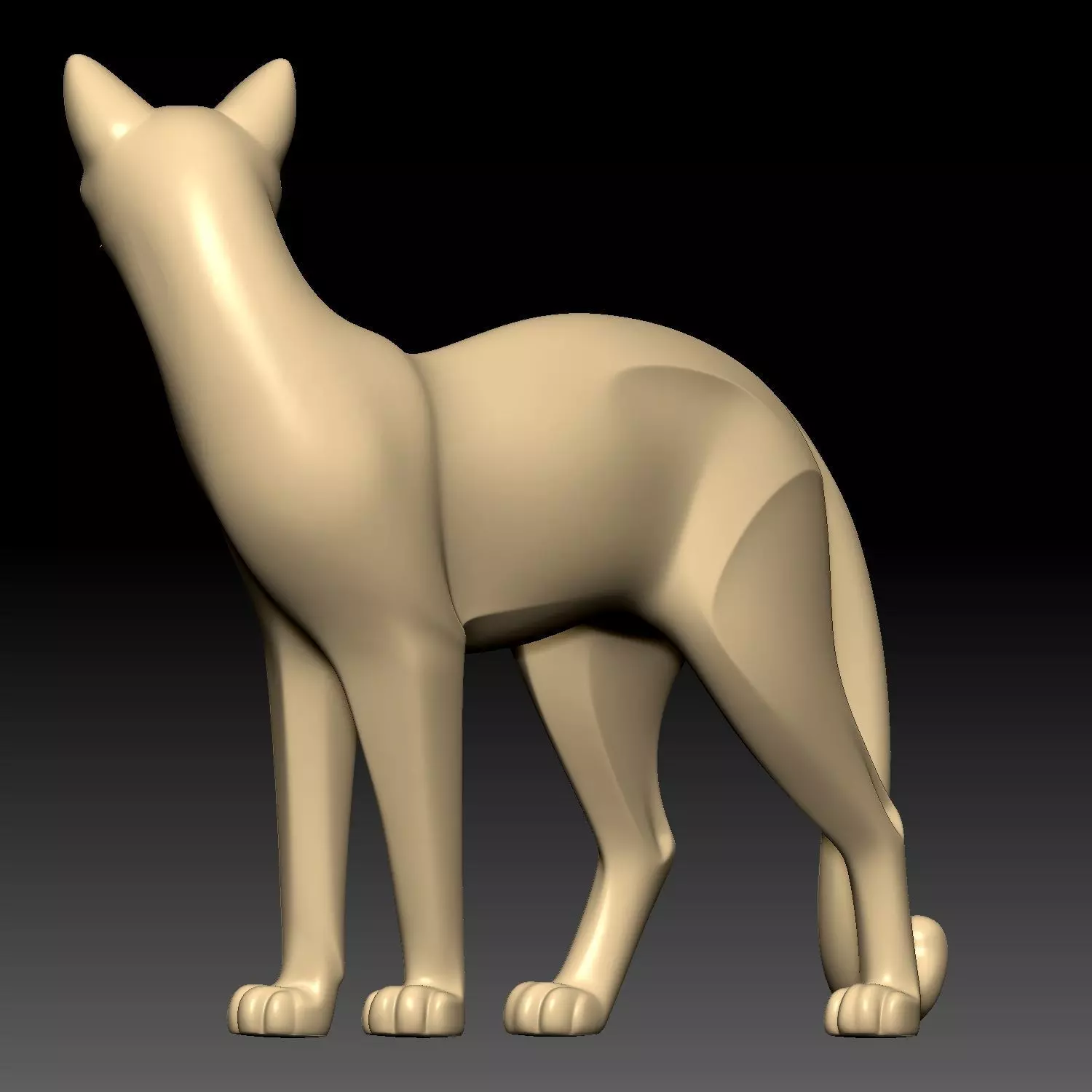 Cat Sculpture 3D model_7