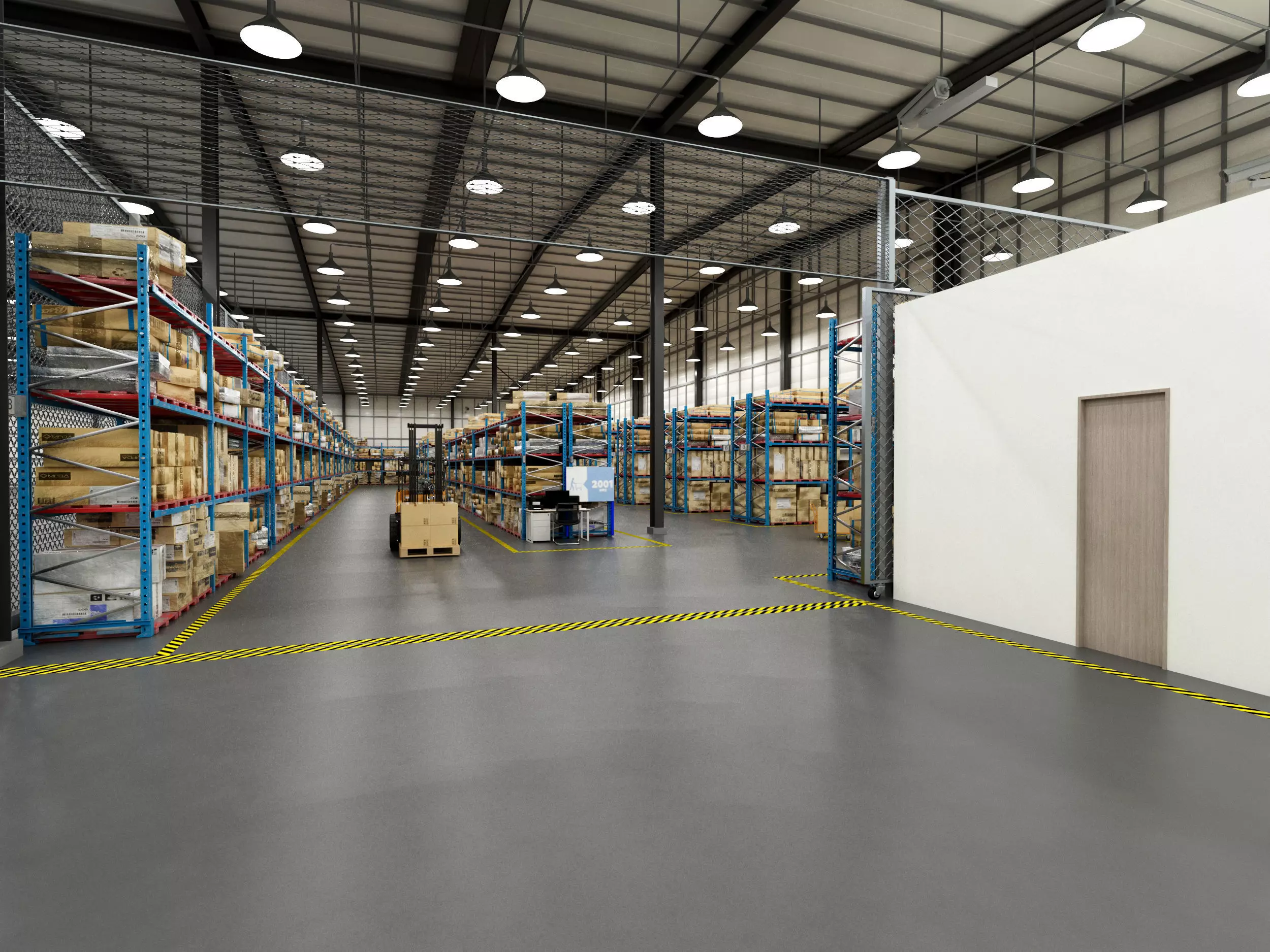 factory and warehouse equipment Low-poly 3D model_6