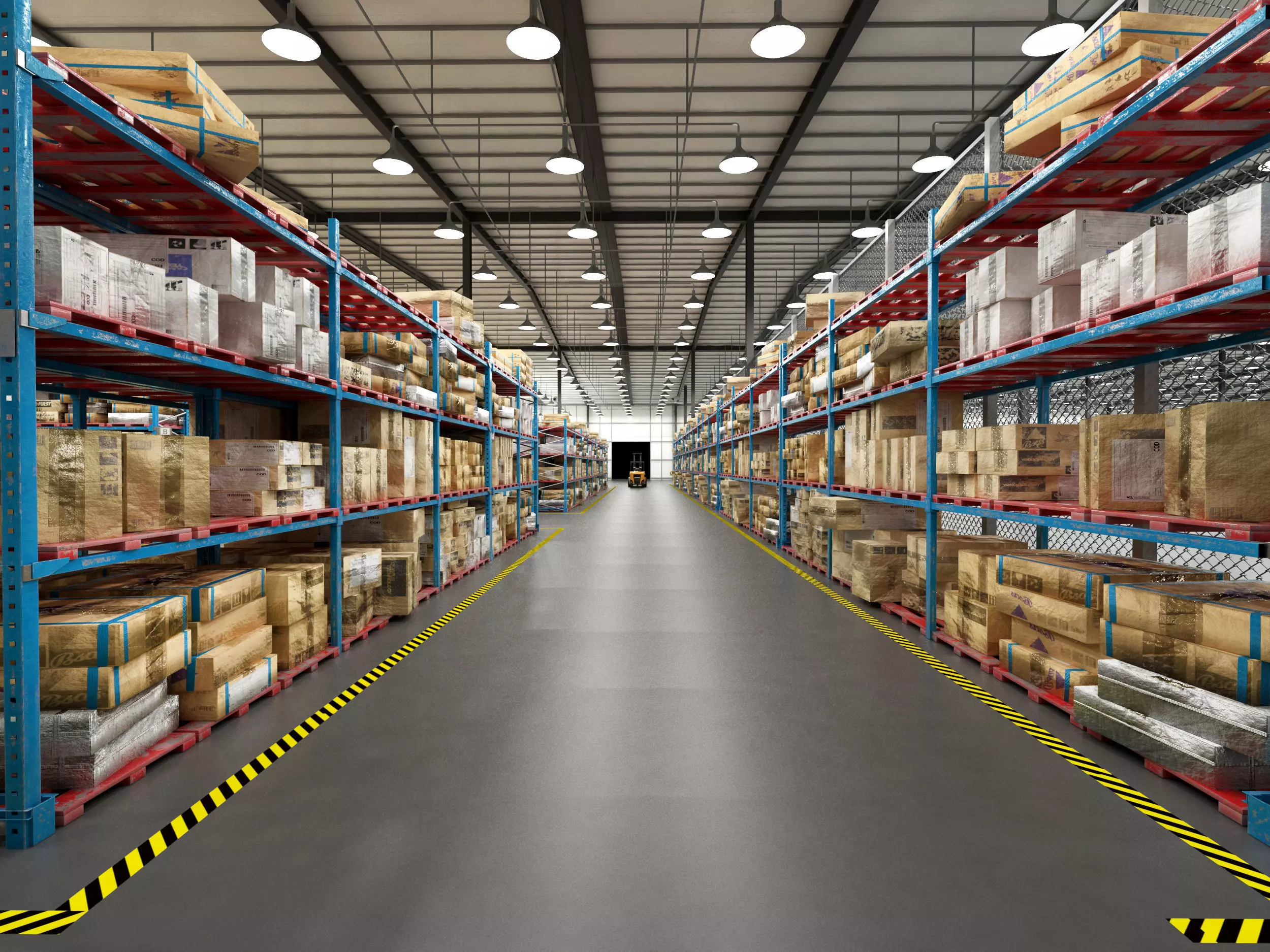 factory and warehouse equipment Low-poly 3D model_2