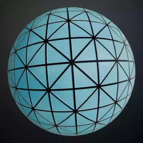 Light Blue Geometric Sci-fi Wall Panel PBR Seamless