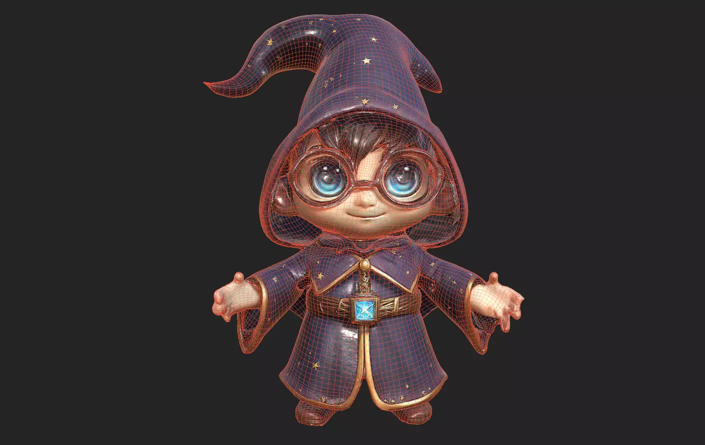 Chibi Adventure Heroes Pack 6 Low-poly 3D model_76