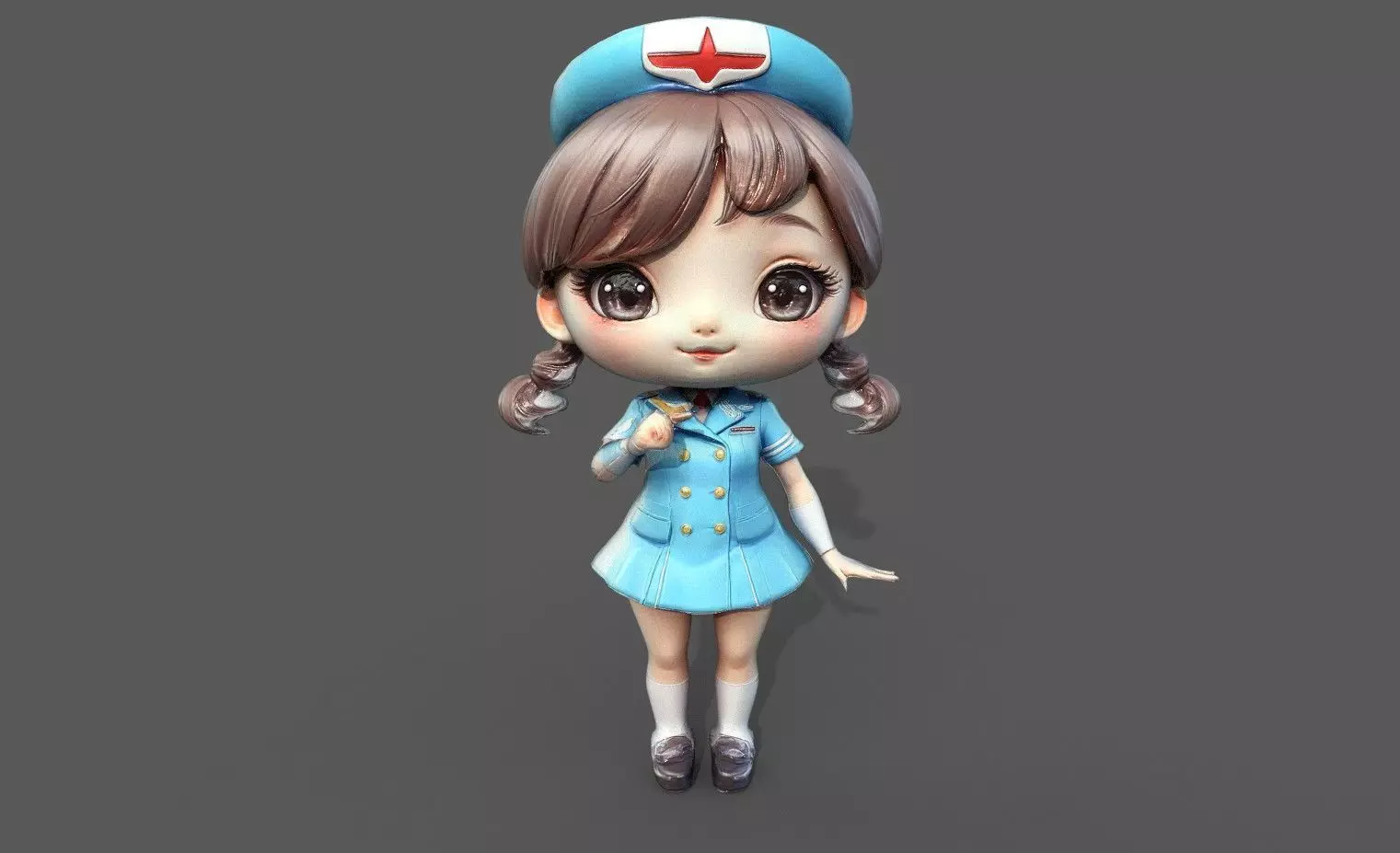 Chibi Adventure Heroes Pack 6 Low-poly 3D model_10