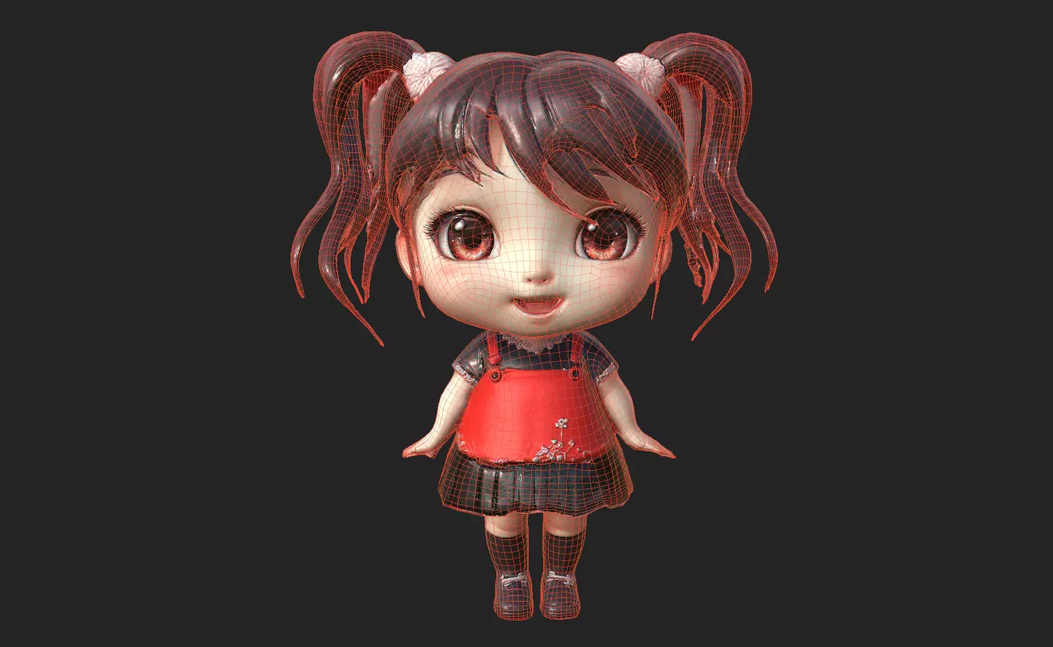 Chibi Adventure Heroes Pack 6 Low-poly 3D model_82