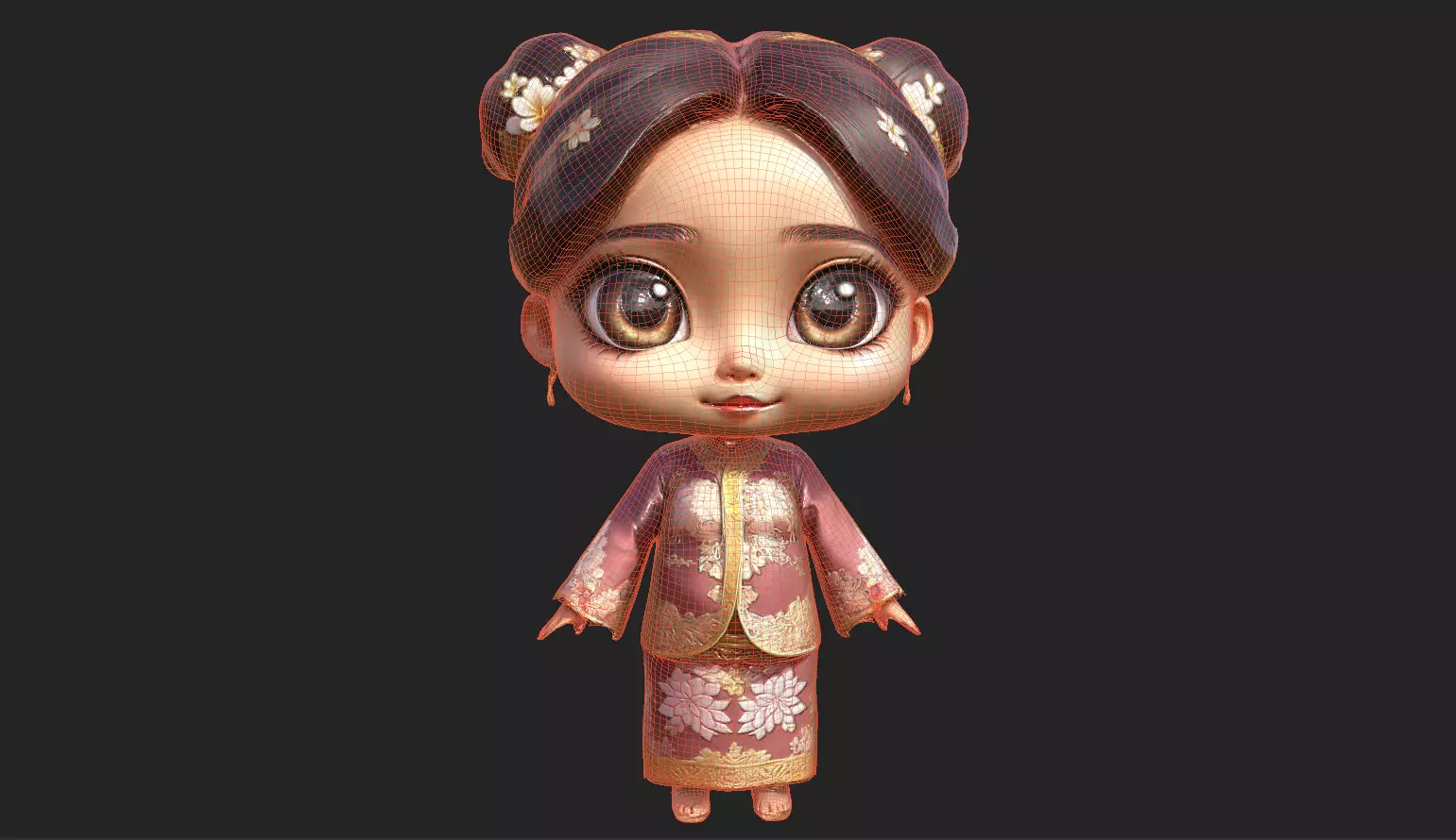 Chibi Adventure Heroes Pack 6 Low-poly 3D model_77