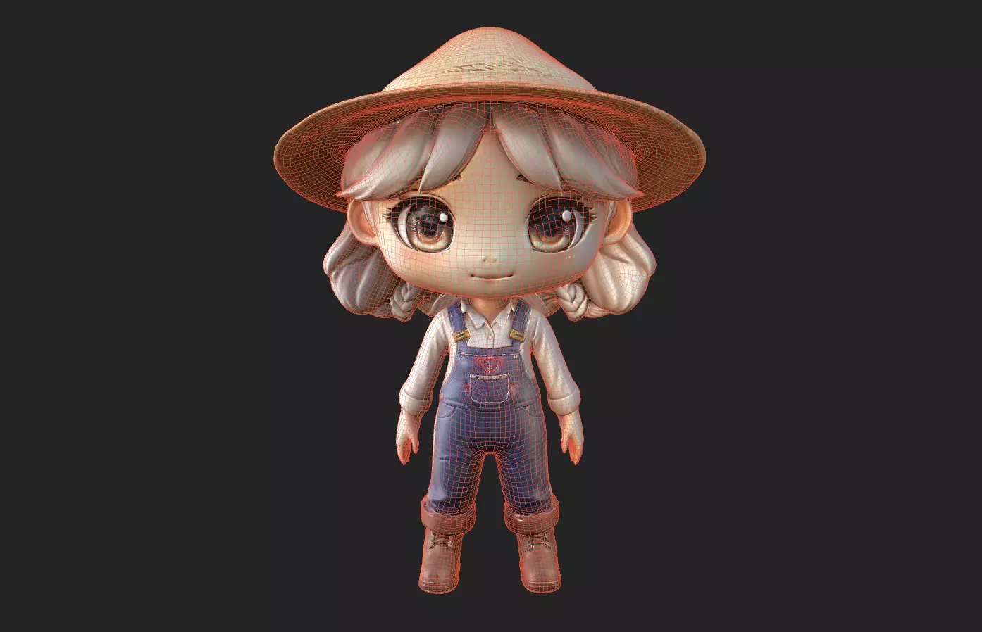 Chibi Adventure Heroes Pack 6 Low-poly 3D model_73