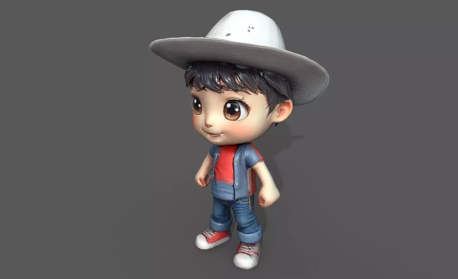 Chibi Adventure Heroes Pack 6 Low-poly 3D model_30