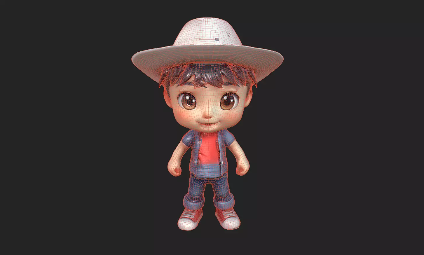 Chibi Adventure Heroes Pack 6 Low-poly 3D model_83