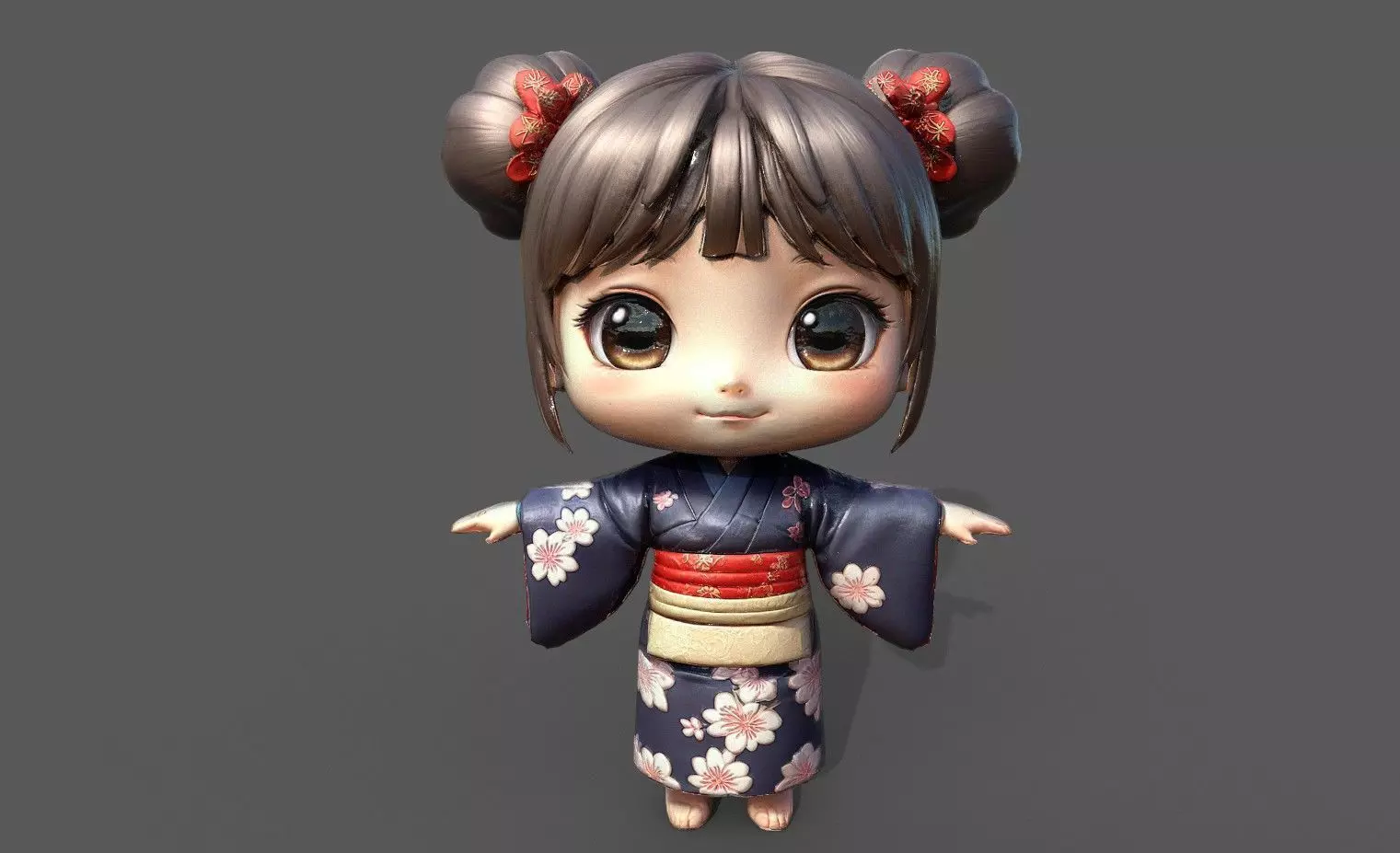 Chibi Adventure Heroes Pack 6 Low-poly 3D model_13